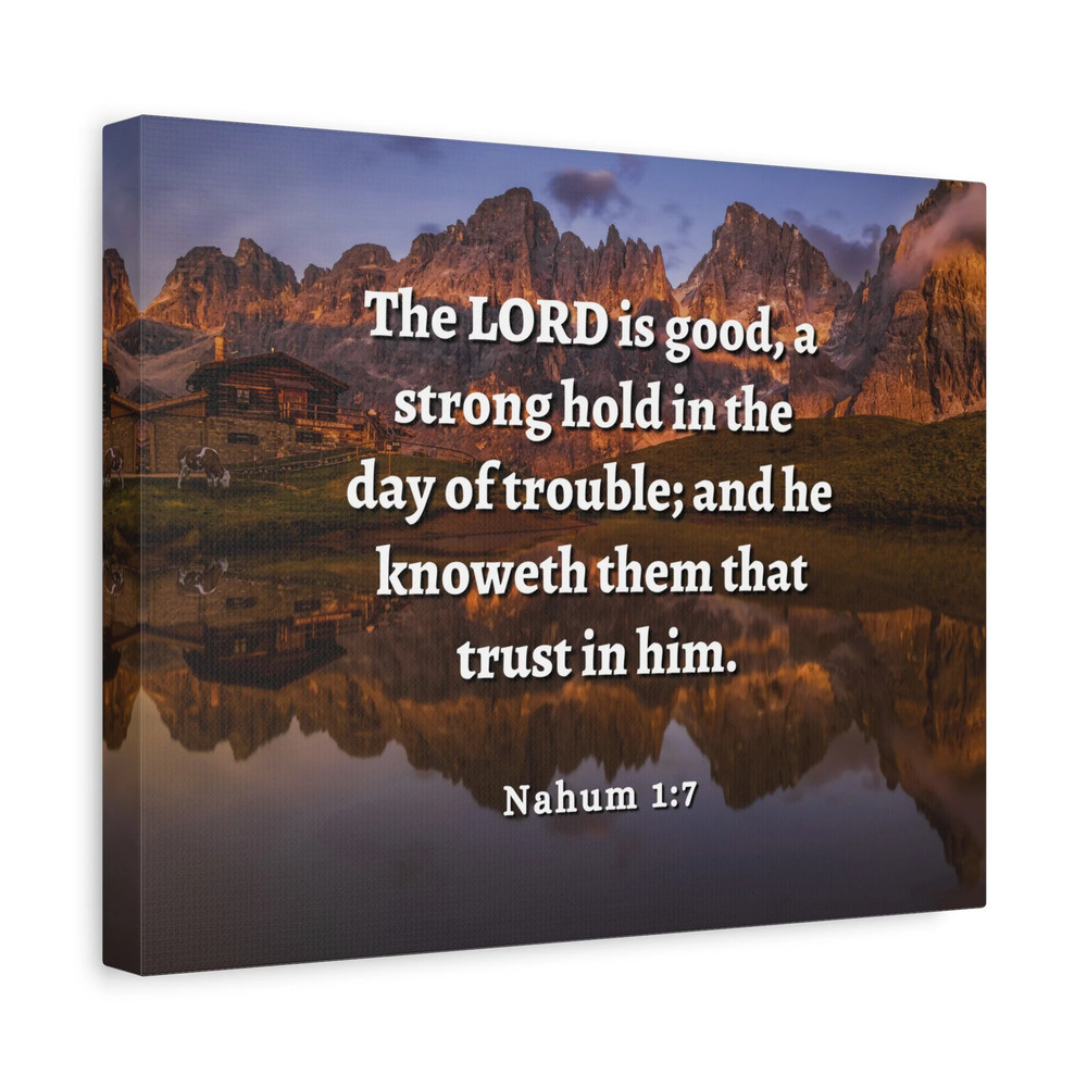 Scripture Walls Lord Is Good Nahum 1:7 Bible Verse Canvas Christian Wall Art